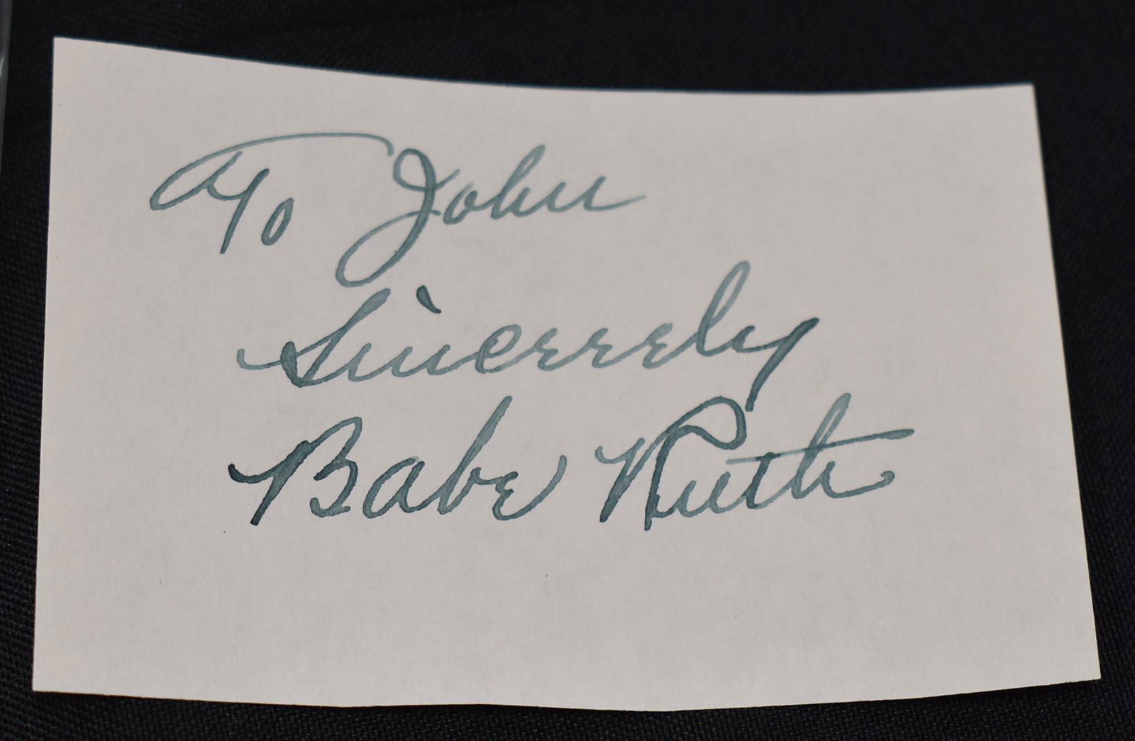 Babe Ruth Autograph (1 of 1)