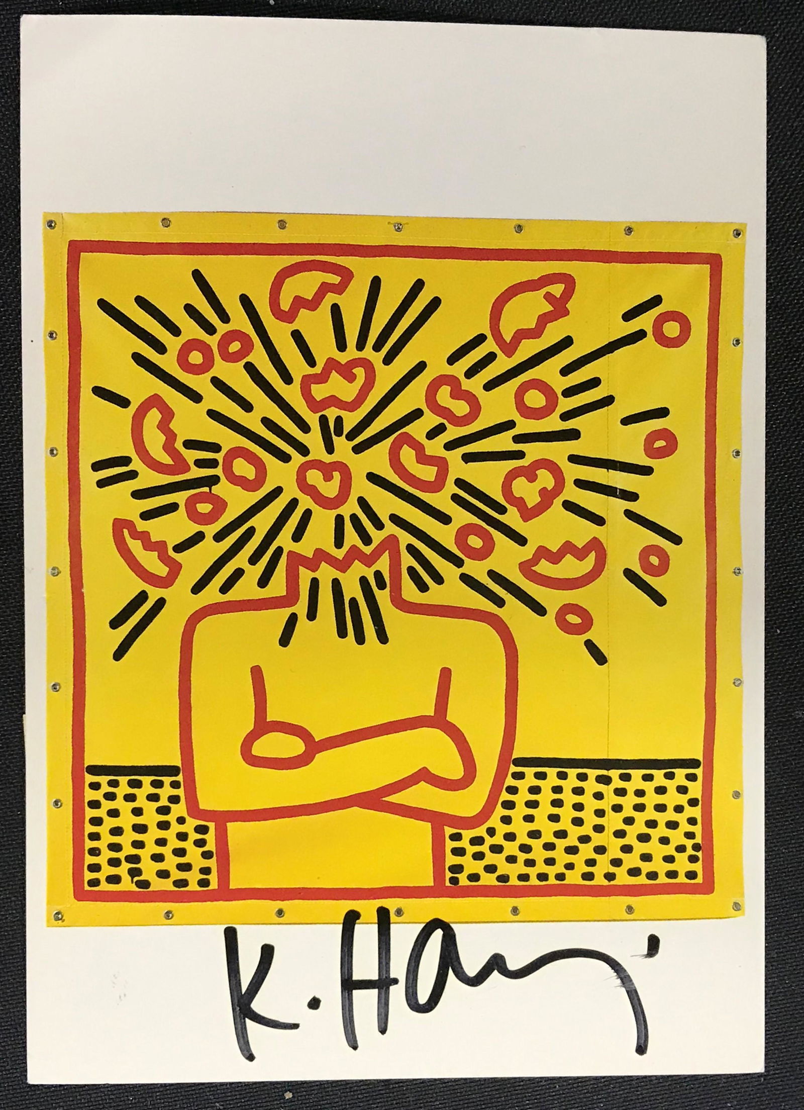 Signed Keith Haring Art Postcard (1 of 3)