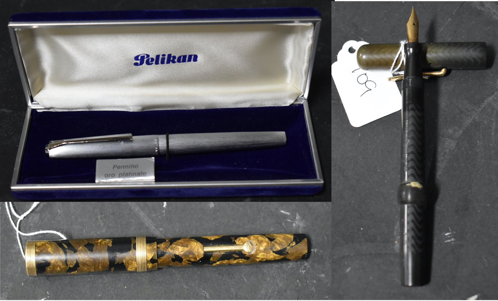 Collectors Lot of Fountain Pens inc. 14k Nibs (3) (1 of 8)