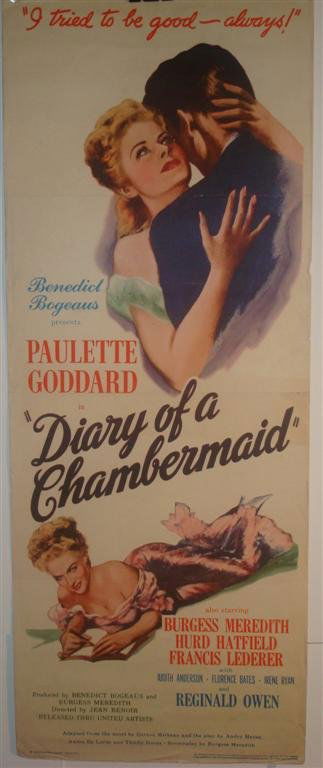 DIARY OF A CHAMBERMAID, GODDARD: IN, 14"W X 36" H, United Artists, 1946 ( F )