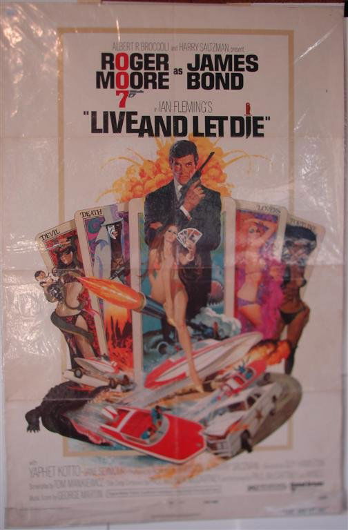 LIVE AND LET DIE: 1S, 27" W X 41" H, United Artists, 1973, (F)