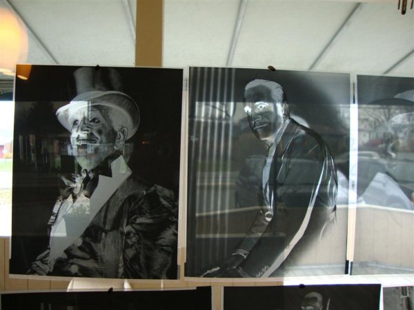 AL JOLSON NEGATIVES: (3) 8" W x 10" H, Close up portraits, one great shot in top hat, one with NY photographer's name in the negative (hard to read) (4) 8" W x 10" H, Candids - one in front of a roadster with a '29 Califo