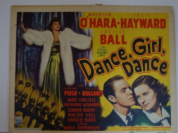 THREE LUCILLE BALL TITLE CARDS: (3) Title Card, 11" W X 14" H, Dance Girl Dance, RKO, 1940, O'Hara, Hayward, Ball, (F) DuBarry Was A Lady, MGM, 1942, Skelton, Ball, Kelly, (F) Best