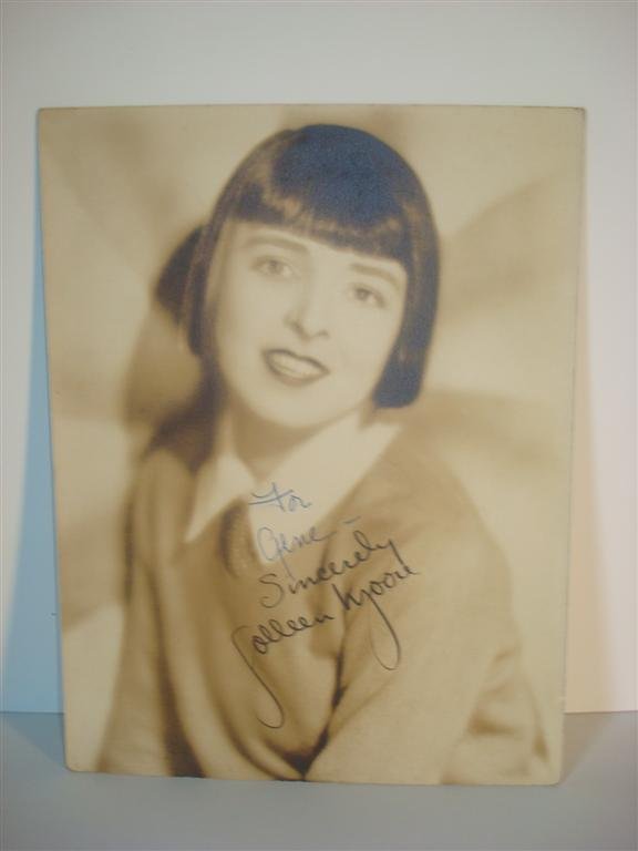 ISP, COLLEEN MOORE WITH TLS: Photograph, 6 1/2" W X 8 1/2" H, both (NM) Inscribed signed Colleen Moore Photograph to our collector, "For Gene, Colleen Moore".