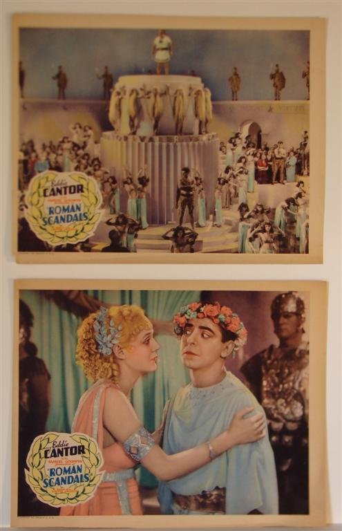 ROMAN SCANDALS, EDDIE CANTOR: (2) LC, 11" W X 14" H, United Artists, 1933 , (VF - one has tiny corner nip LL)