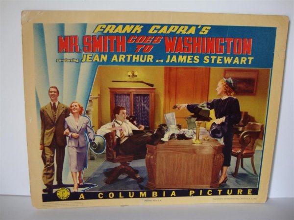 MR. SMITH GOES TO WASHINGTON: ARTHUR, STEWART (1) LC, 11" W X 14" H, Columbia, 1939, (VF)