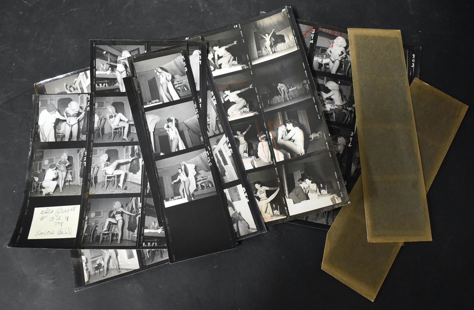 Model Bonnie Bell Contact Sheets(4) & Negatives (7) (1 of 8)