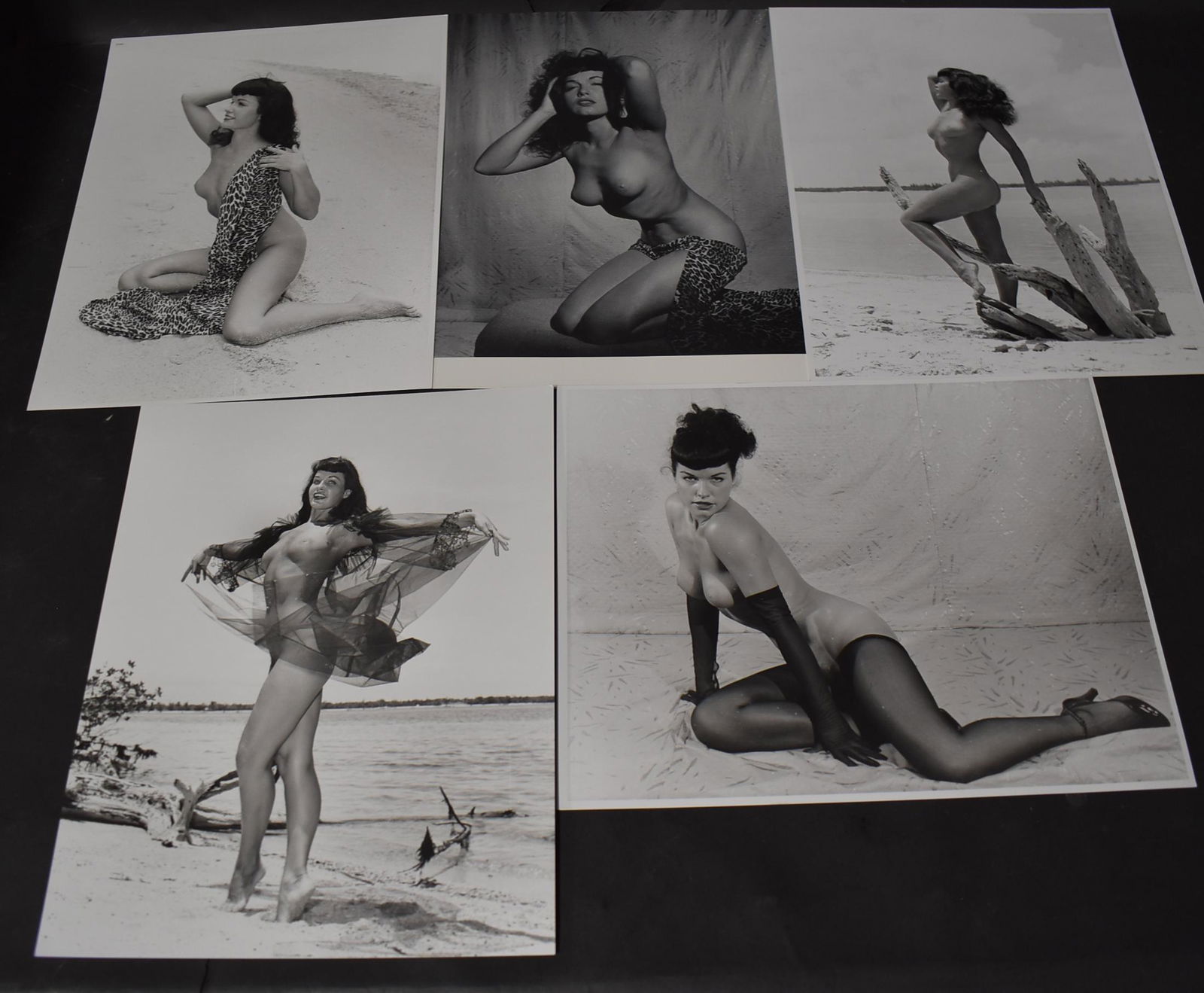 Bettie Page Oversize Photo Lot (5) (1 of 1)