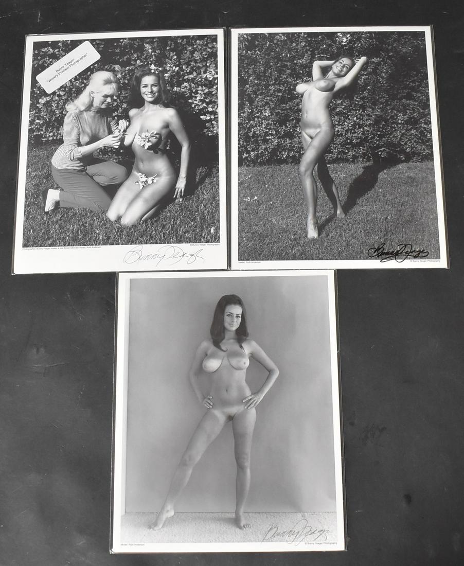 Bunny Yeager Sgd. Ruth Anderson Photos (3): All sgd by BY. 8 x 10.