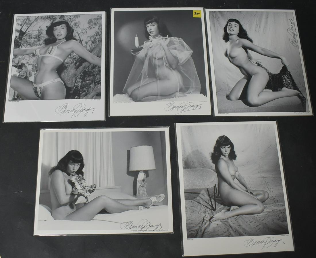 Bunny Yeager Sgd. Bettie Page Photo Pack(5) (1 of 1)