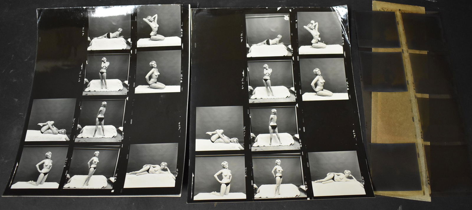 Unidentified Model. (9) Negatives 3x3, With (2) contact (1 of 2)