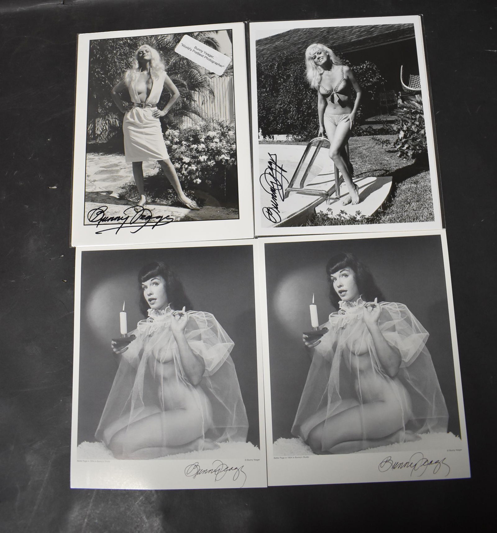 (2) Photos Bettie Page Sgd. (2) Photos Bunny Yeager (1 of 1)