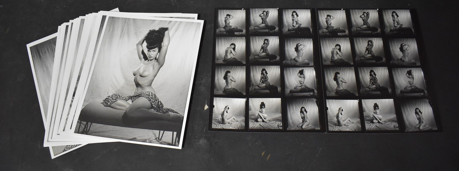 (30) Photos Of Bettie Page (2) Cotact Sheets Complete (1 of 3)