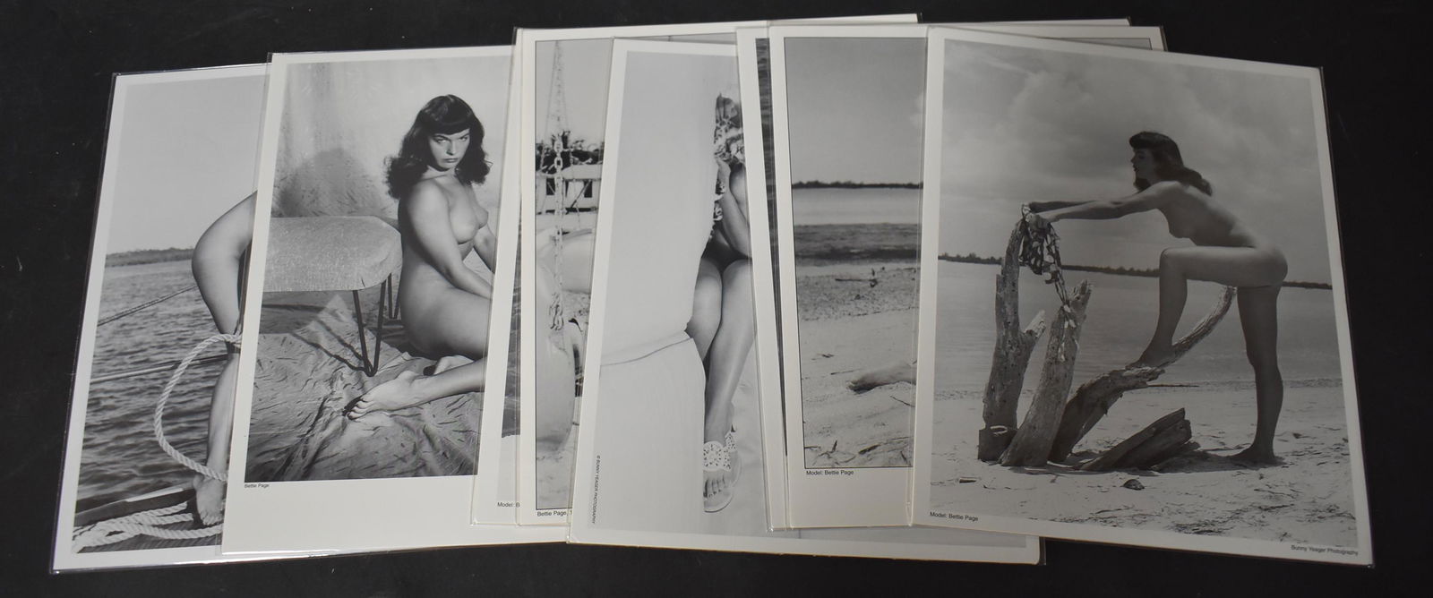 (8) Photos Bettie Page. All Different Poses. (1 of 3)