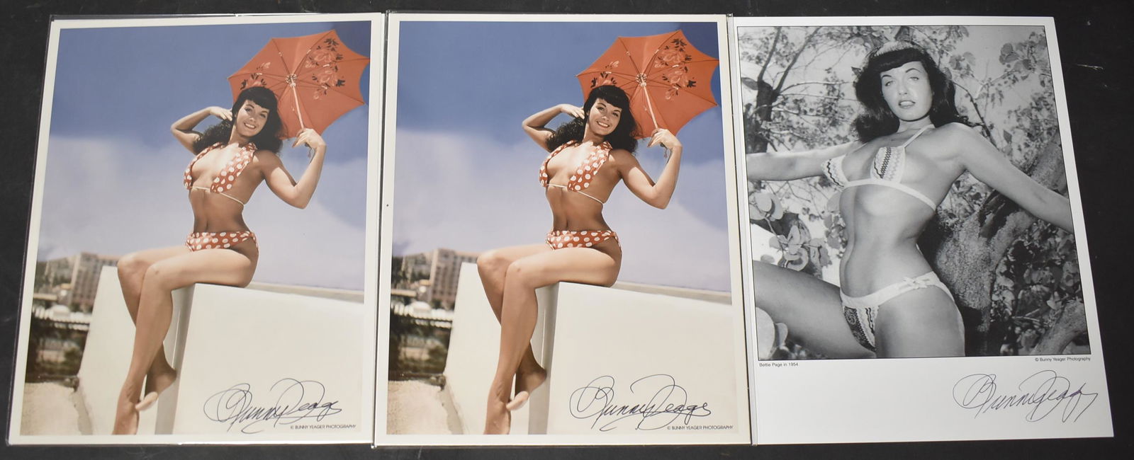 (3) Photos Of Bettie Page Sgd. (1 of 1)