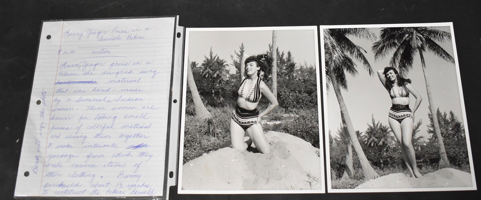 (2) Bunny Yeager Photo With Hand Written Note About (1 of 1)