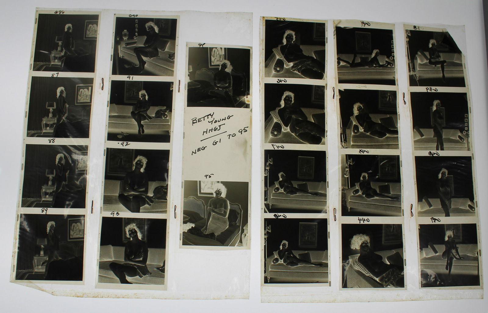 Model Betty Young Negatives. (1 of 4)