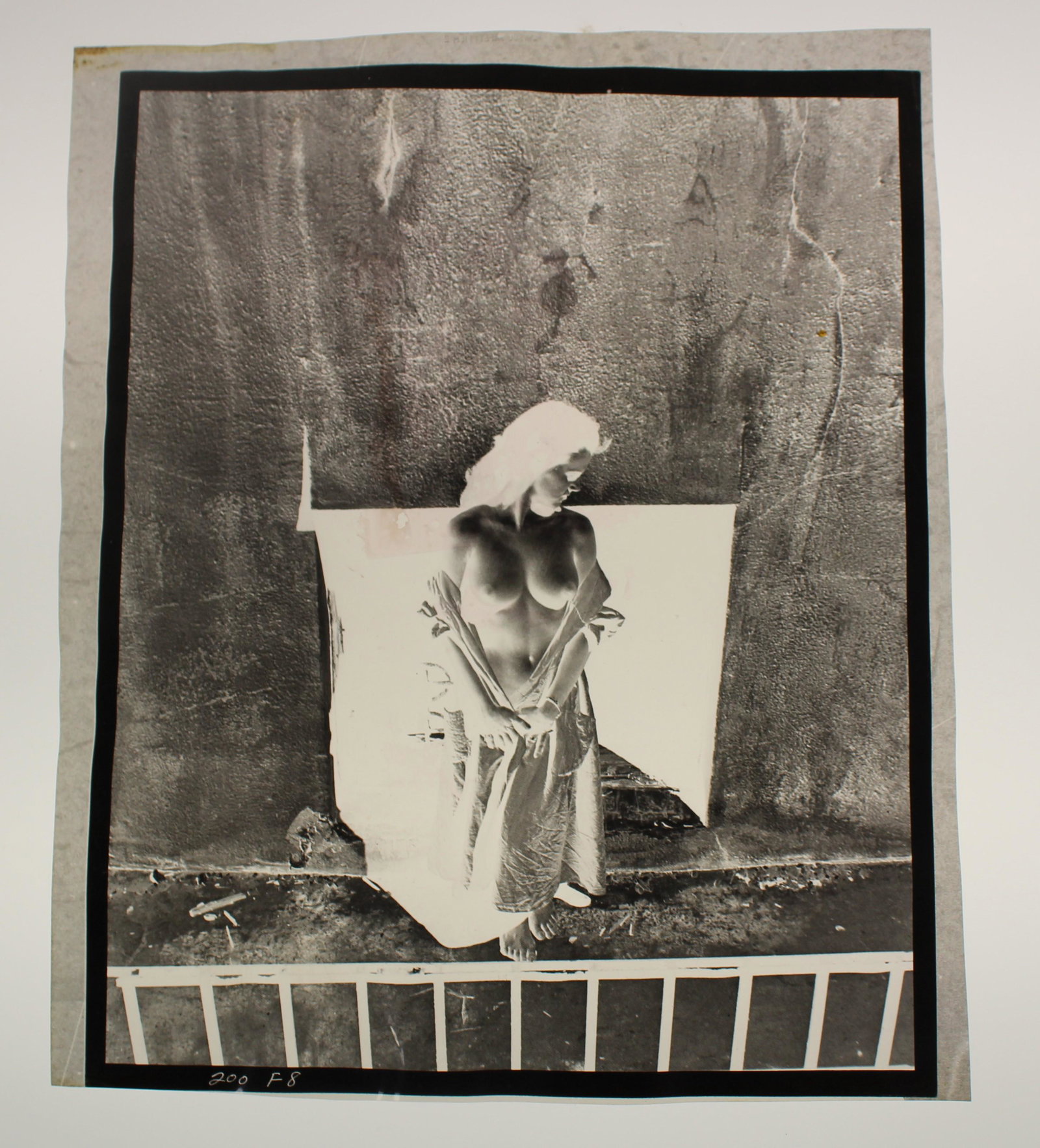 8x10 Negative Of Nude Model: Negative Of Nude Unidentified Model. By Bunny Yeager Photography.