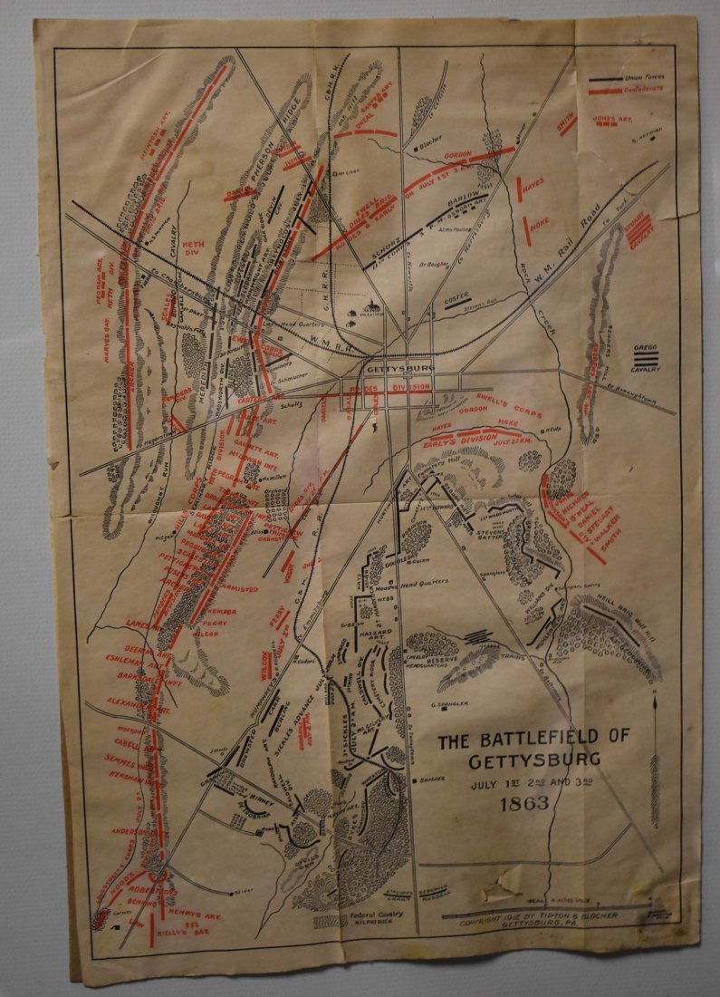 Map of the Battefield of Gettysburg (1 of 3)