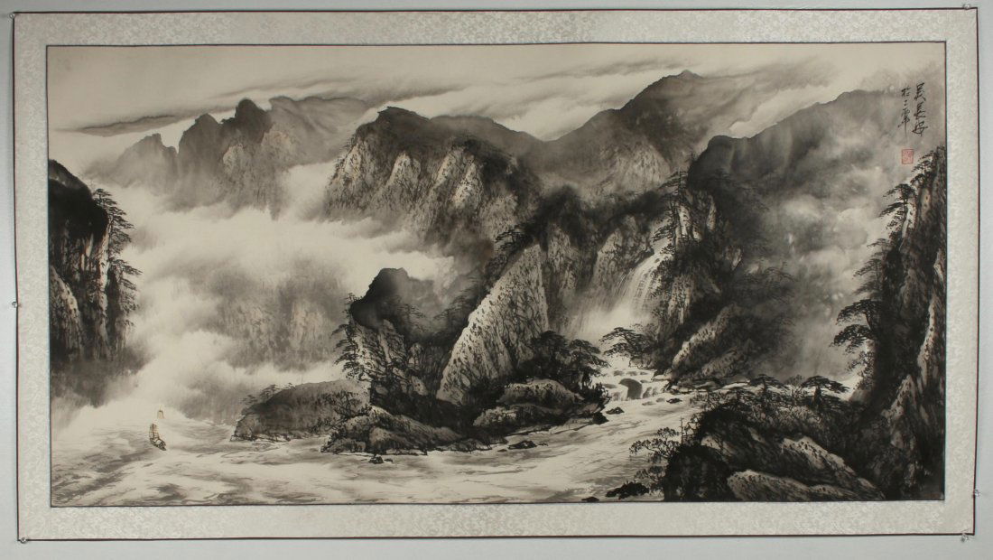 Fine Old Chinese Horizontal Scroll Landscape (1 of 6)