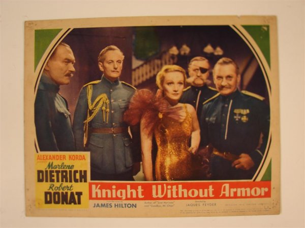 KNIGHT WITHOUT ARMOR LOBBY CARD: (1) LC, 11"W X 14"H, United Artists, 1937, (F)