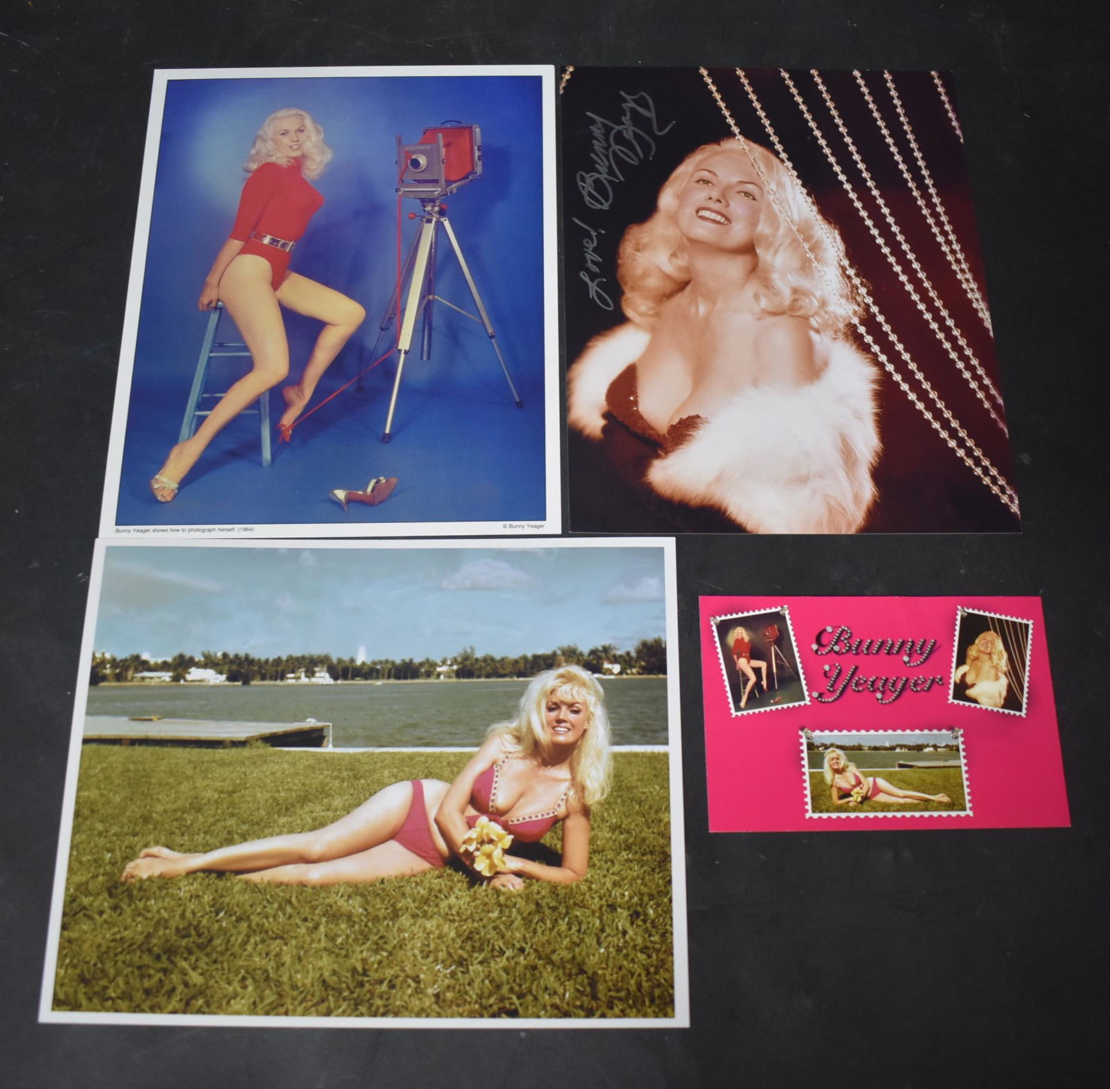 (3) Photos Of Bunny Yeager (1) Sgd. & (1) Postcard (1 of 2)