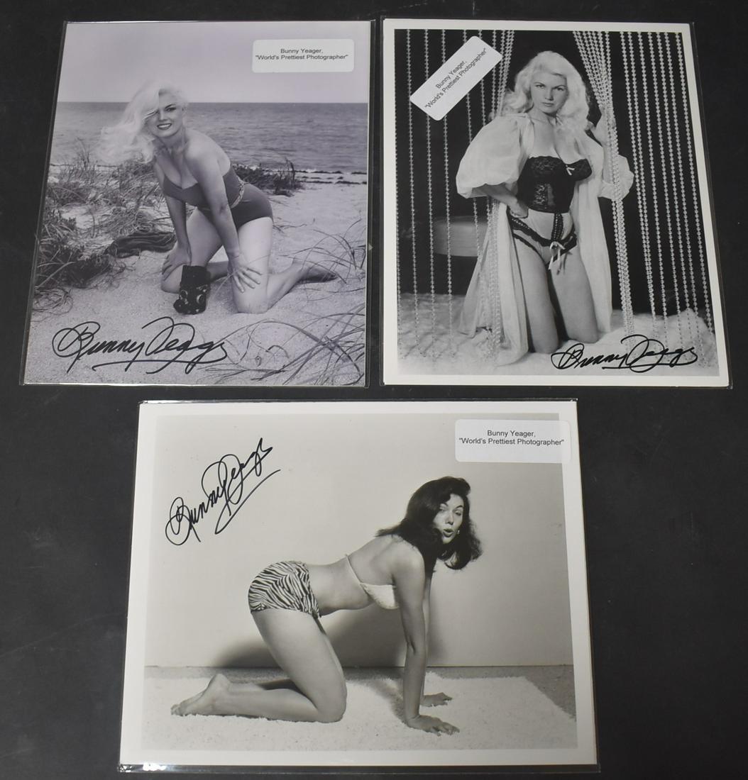 Bunny Yeager Sgd Photos (3): 3 BY self portraits. 8 x 10. All signed.
