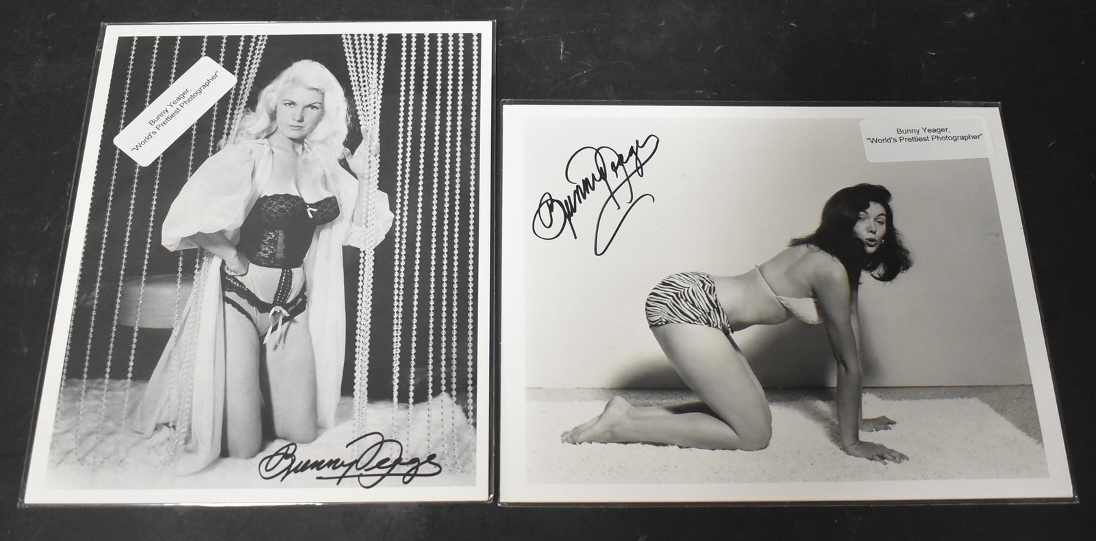 Sgd. Bunny Yeager Self-Portraits (2): Both sgd. BY. 8 x 10.