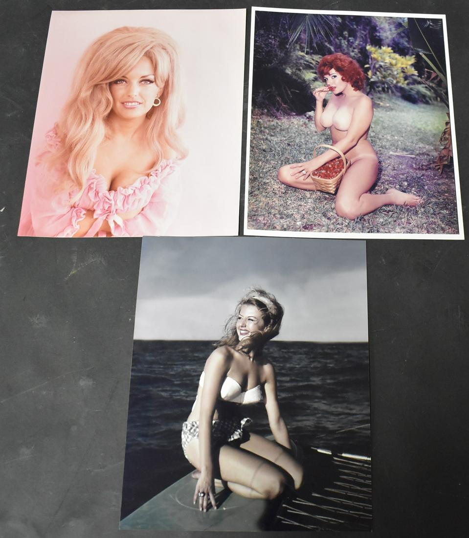 (3) 8x10 Photos of Unidentified Models: (3) 8x10 Photos . All Colored Photos, All Sgd. on Back of Photo Bunny Yeager.