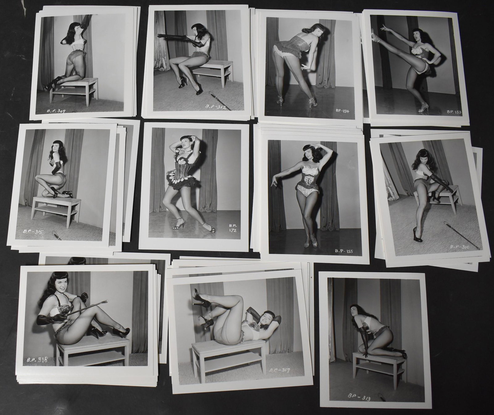 (84) Bettie Page Photos By Paula Klaw.: (11) Different Poses 4 1/4 x 5