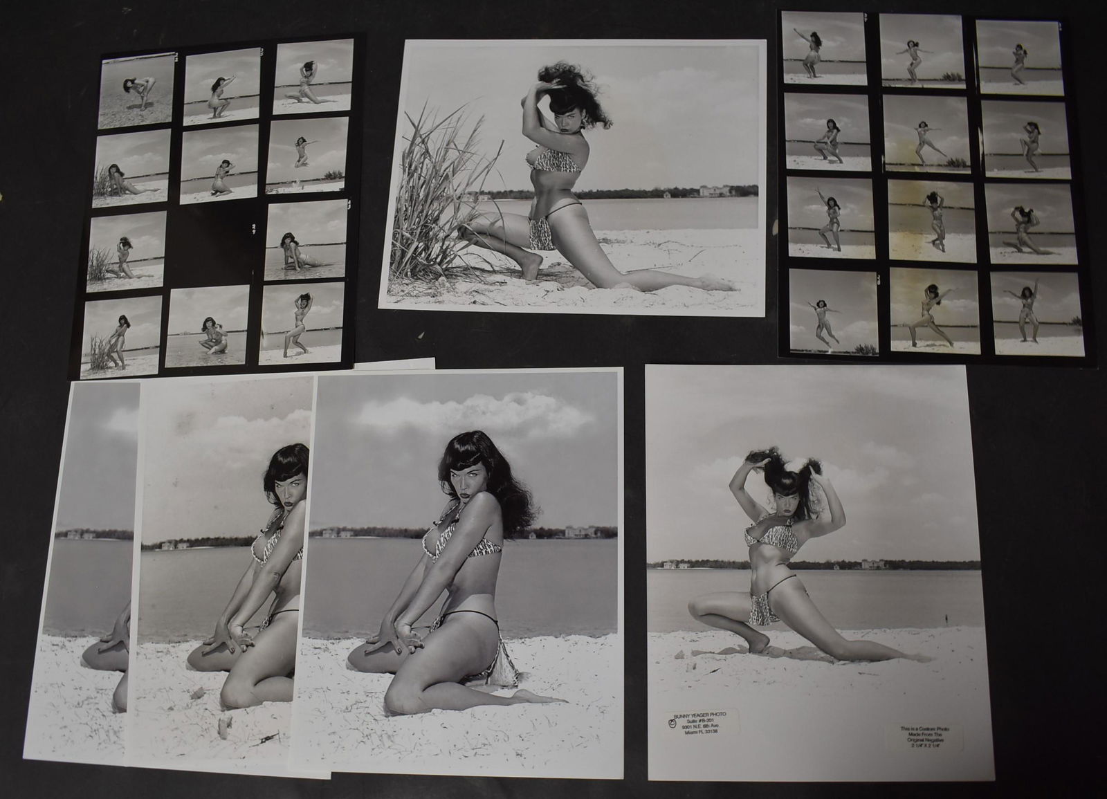 (2) Contact Sheets &(5) 8x10 Photos Bettie Page. (1 of 1)