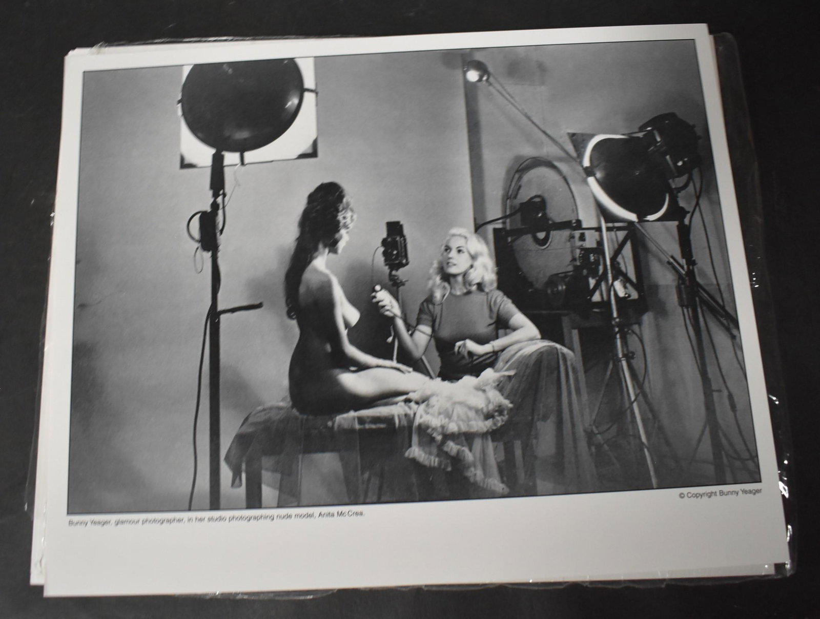 (20)+ Photos Bunny Yeager & Model: 8x10 Double Stock. (20)+ Bunny Yeager & Model Anita McCrea in Studio.