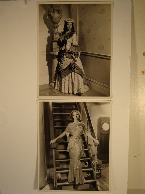 TWO LORETTA YOUNG PHOTOGRAPHS: Two Loretta Young photographs. Glossy Movie Still, 11" w x 14" h, backstamp, "Don Ameche and Loretta Young in Alexander Graham Bell, featuring Henry Fonda, 20th Century-Fox Film Production", "April 26