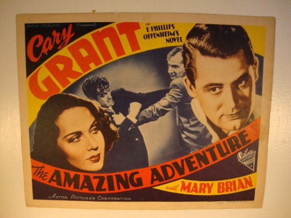 AMAZING ADVENTURE TITLE CARD: Astor Pictures Corp., 19__. GRANT, BRIAN. 11" x 14" (VF-F)