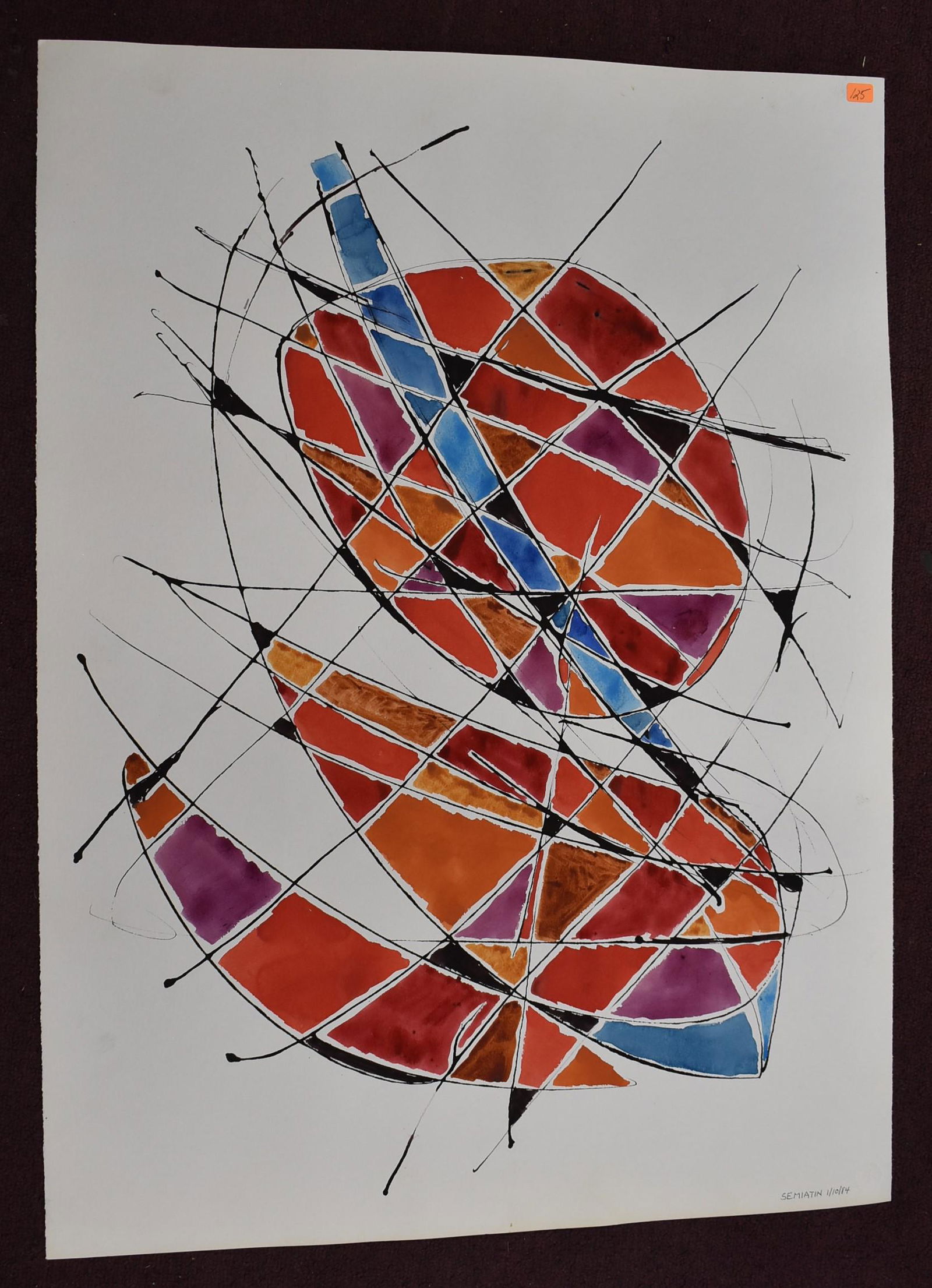 Semiatin, Joseph. Mixed Media. Sgd. (1 of 2)