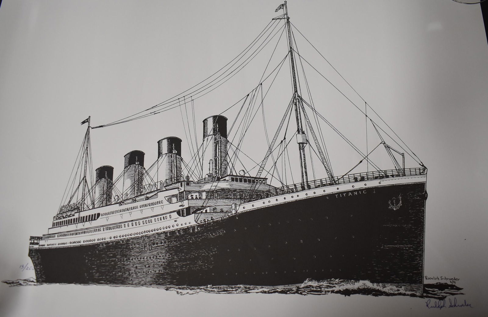 Titanic Ltd. Edition Ship Lithograph, Sgd. (1 of 3)