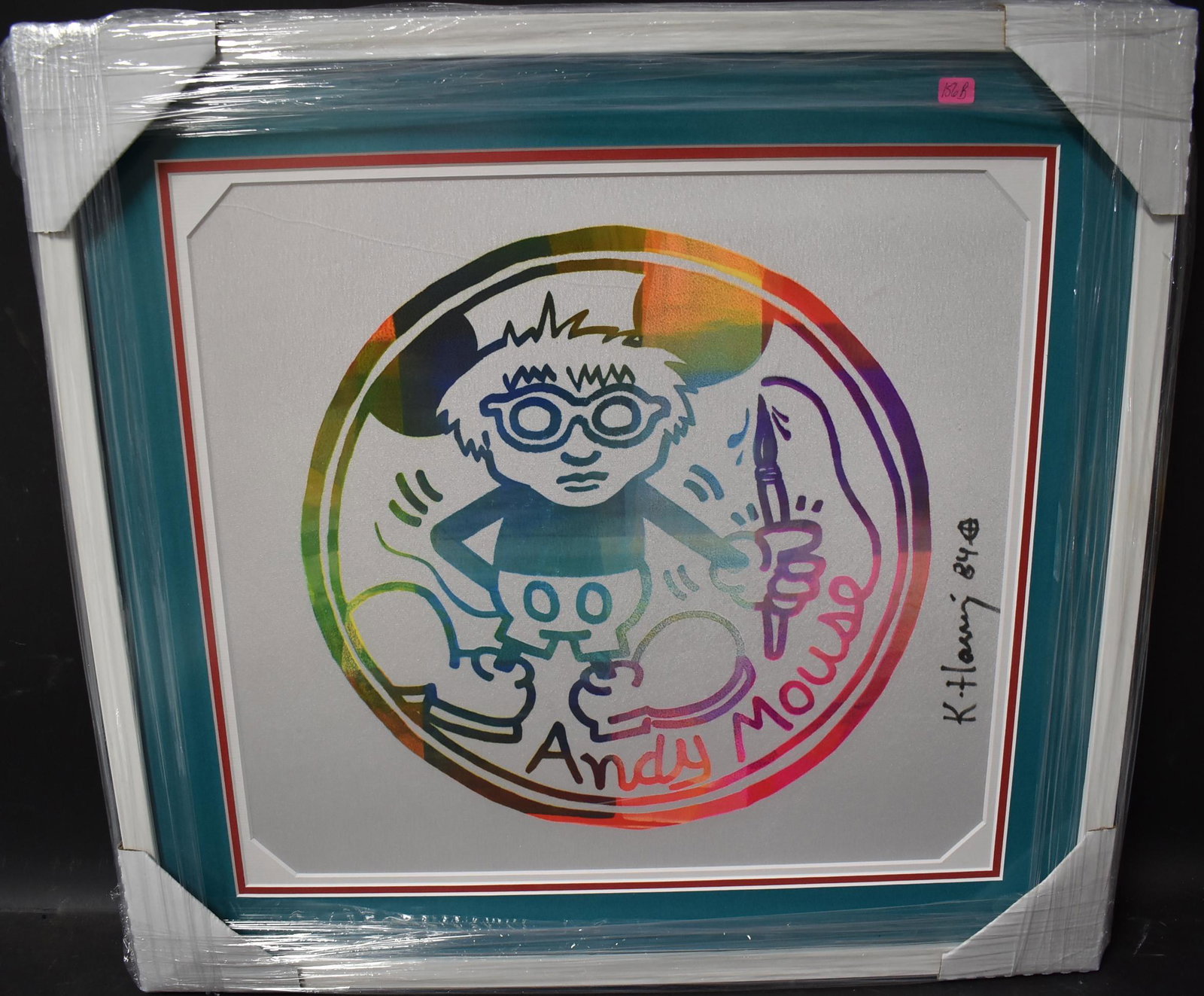Andy Mouse after Keith Haring: Signed in the plate and dated.22x24
