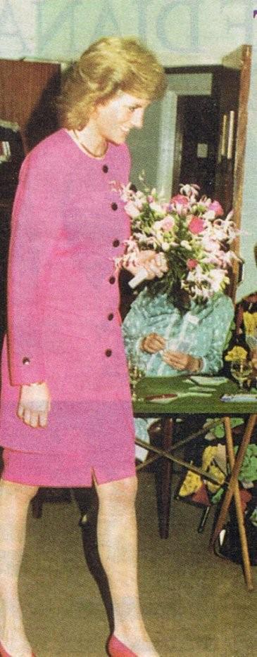 Princess Diana Owned Pink Suit: Pink skirt suit by the late Designer Margaretha Ley of Escada, worn by the Princess in at least four public appearances between 1988 and 1990, which are well documented in countless pictures. One of t