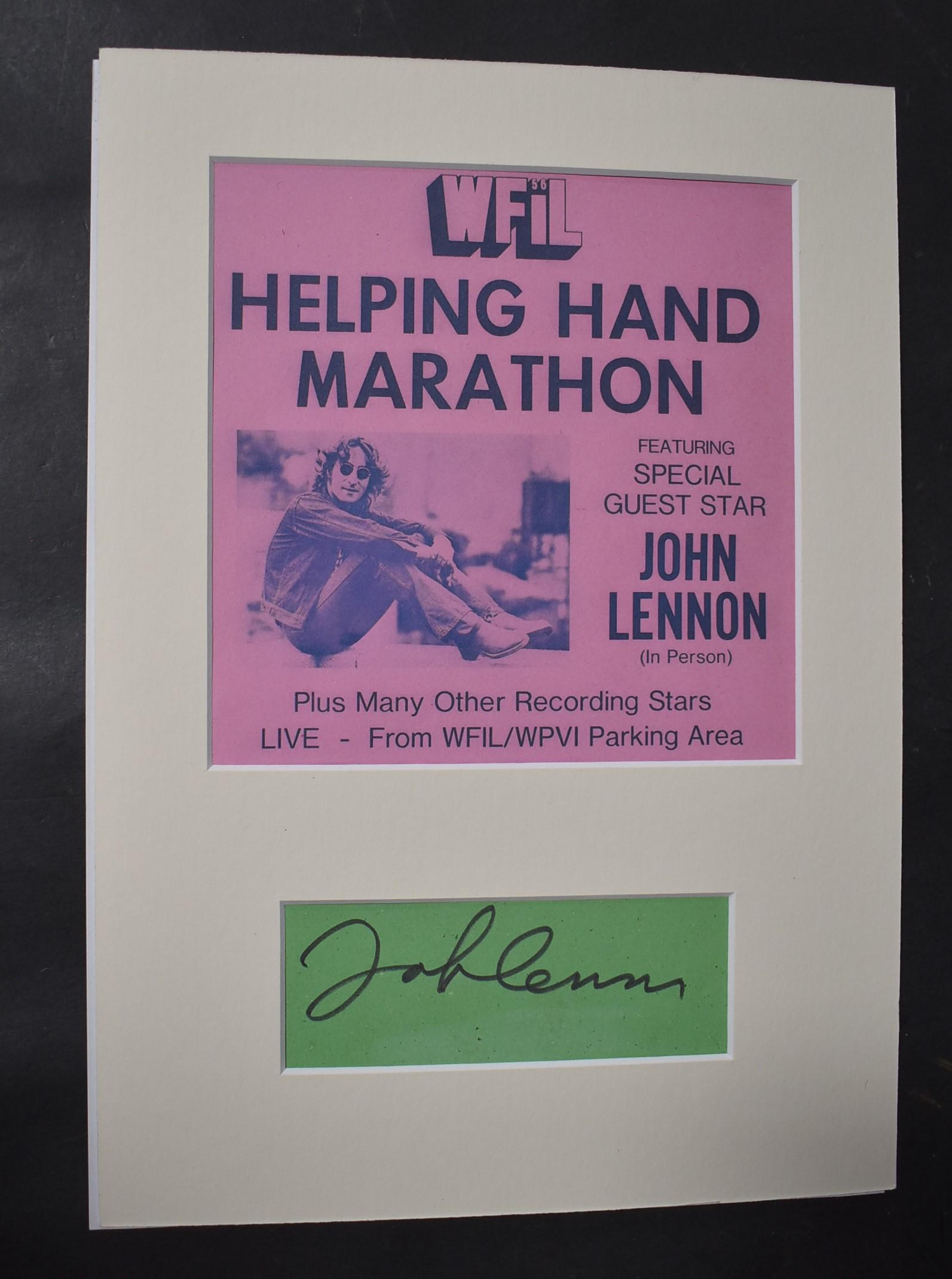 John Lennon 1975 WFIL Auto (1 of 3)