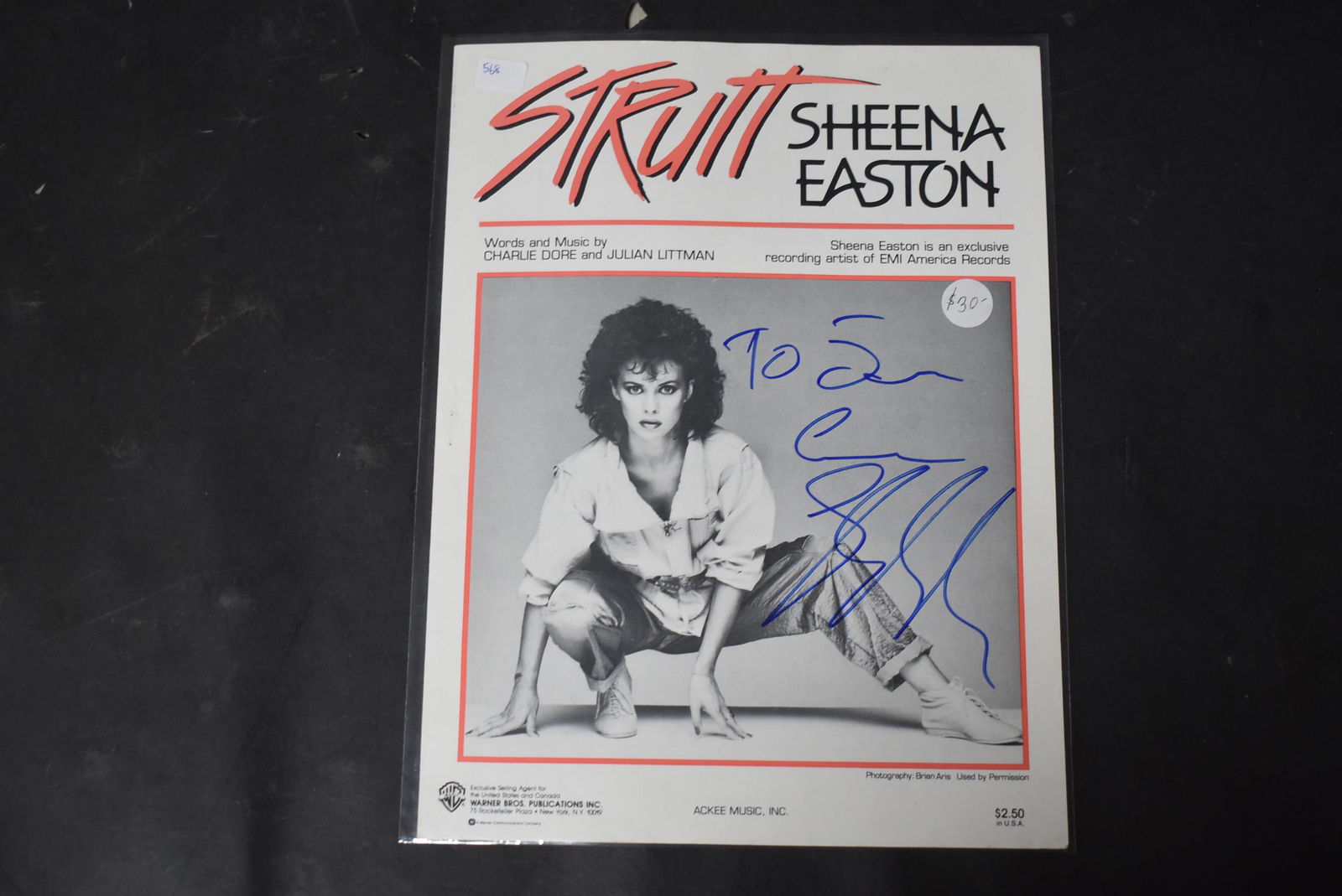 Sheena Easton Autographed Sheet Music (1 of 1)