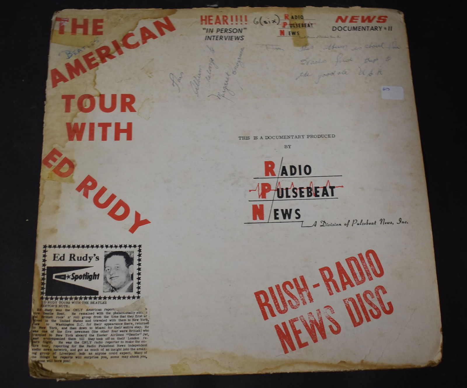 Rare Radio Pulsebeat Record The Beatles 1964 (1 of 4)