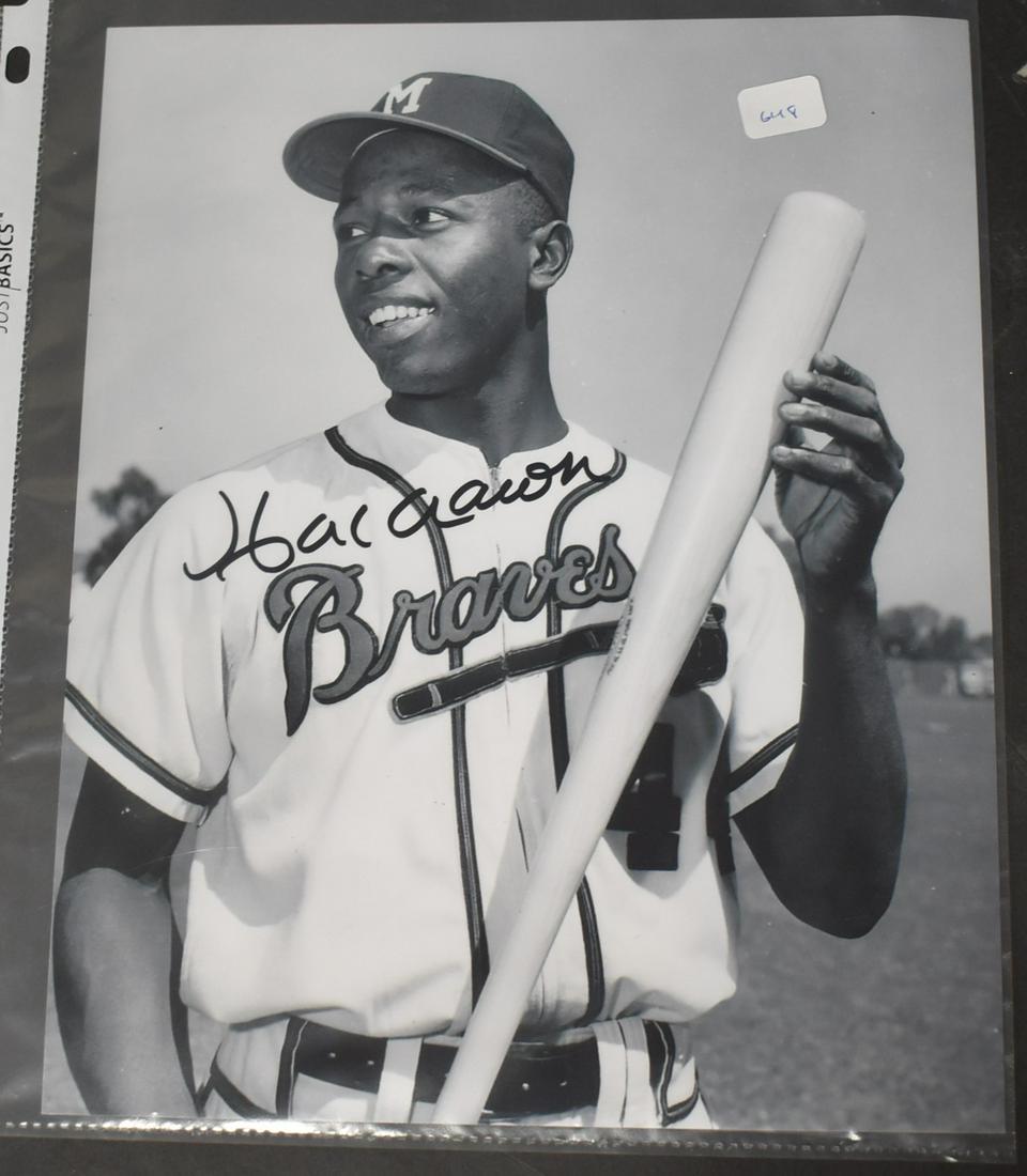 Hank Aaron Autographed Photo: With certificate of authenticity