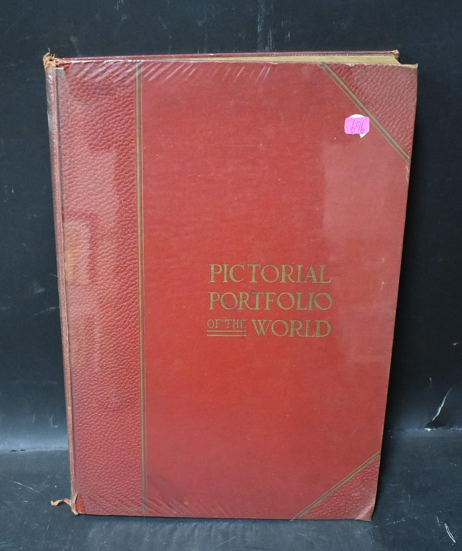 1922 Pictorial Portfolio of the World: Published by New York Times. In protective plastic. Condition is commensurate with age some wear and fading on pages.