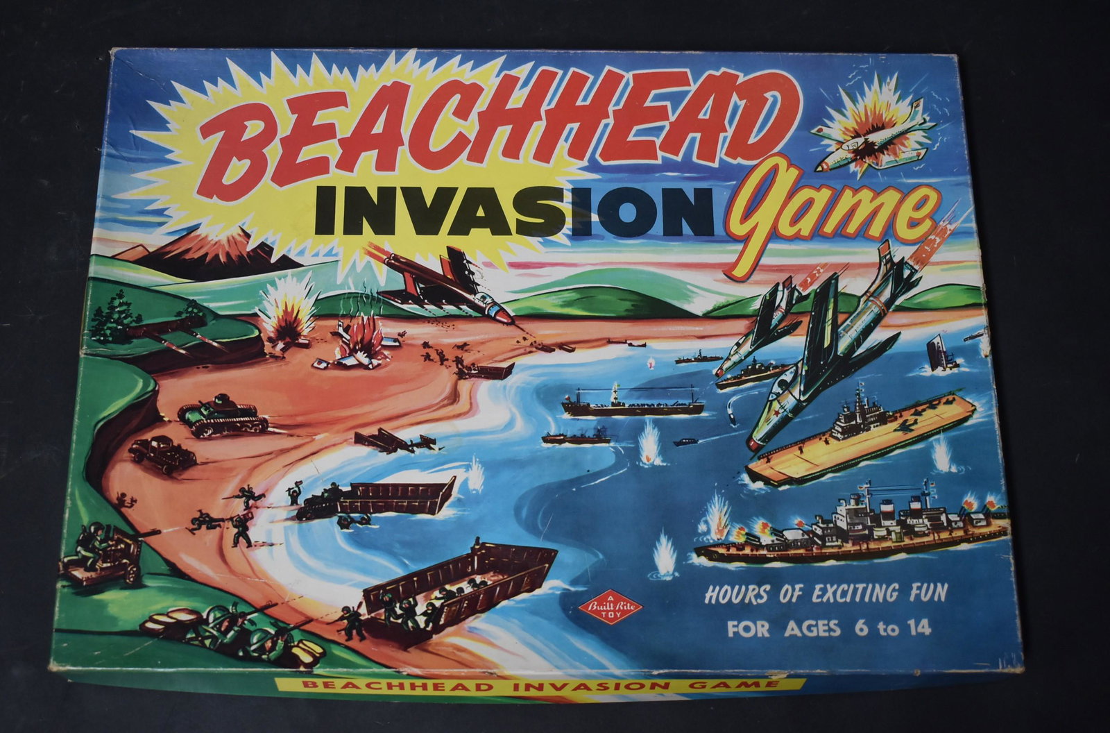 Beachhead Invasion Board Game: Beachhead Invasion, A BuiltRite Toy. 1950s.
