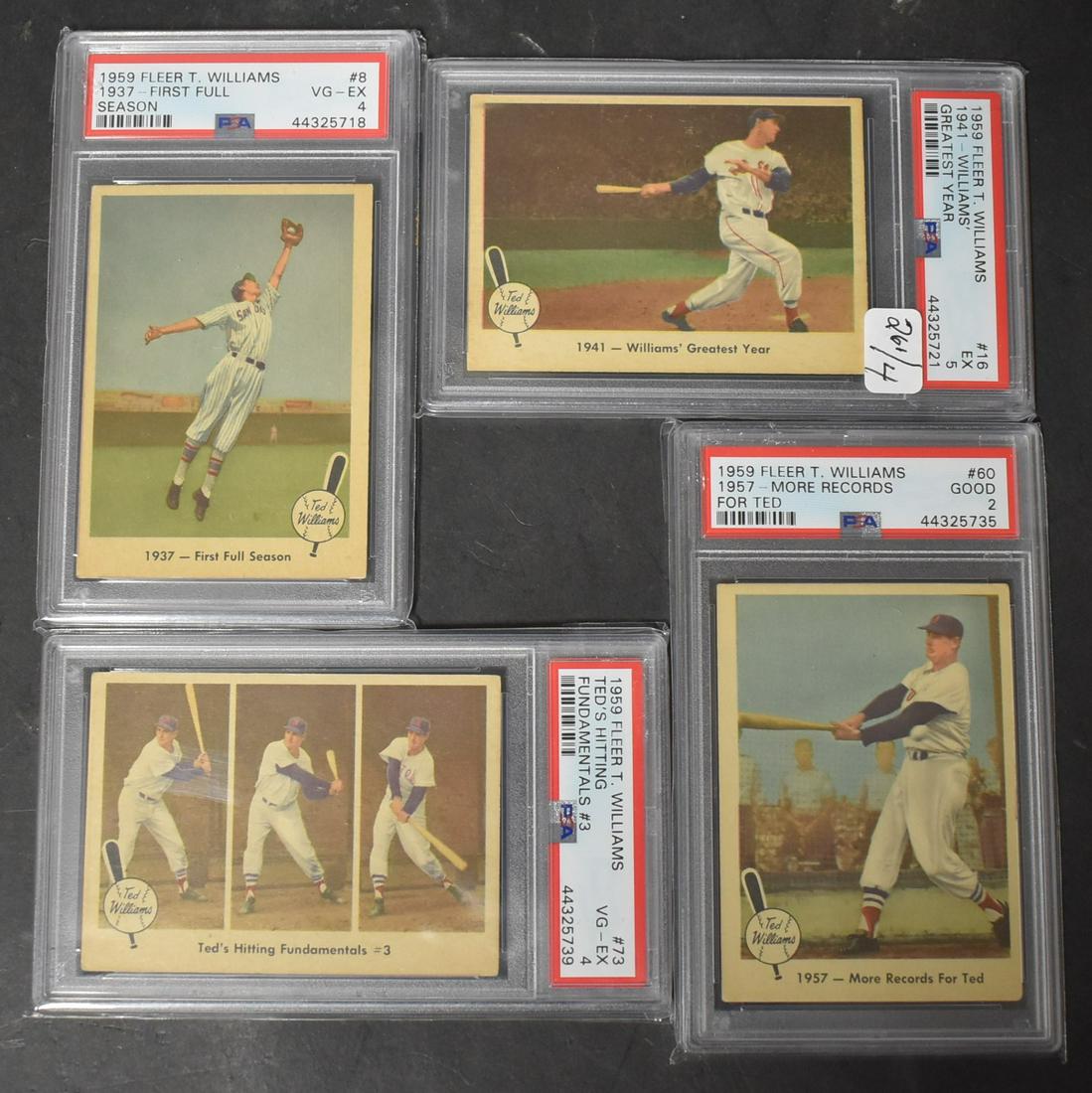 1959 Fleer Lot of 4 Ted Williams PSA Graded (1 of 2)
