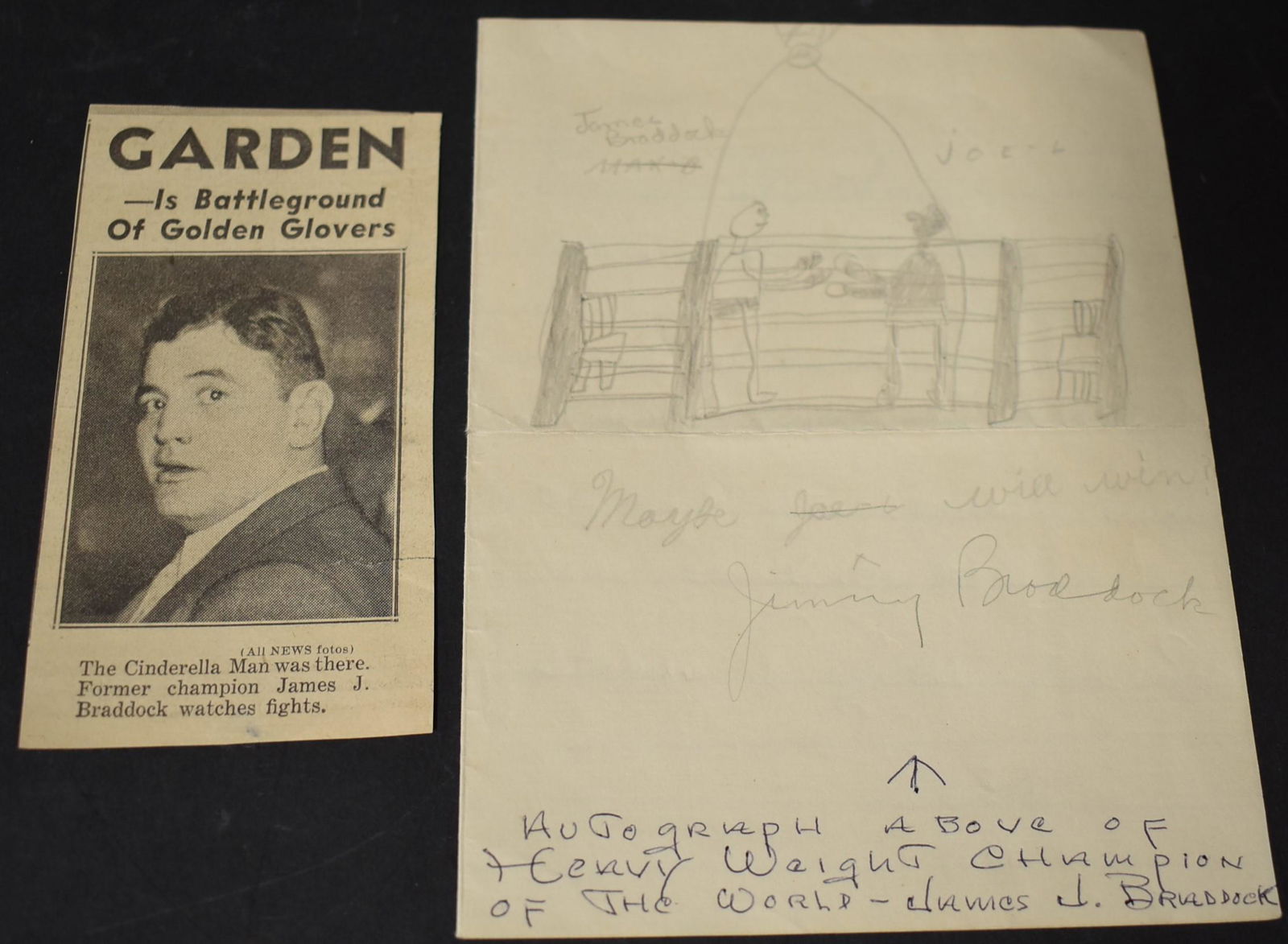 James J. Braddock Autograph (1 of 3)