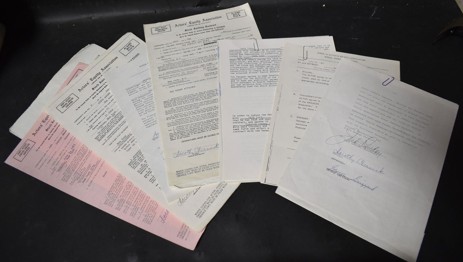 Signed Celebrity Contracts (12) (1 of 2)