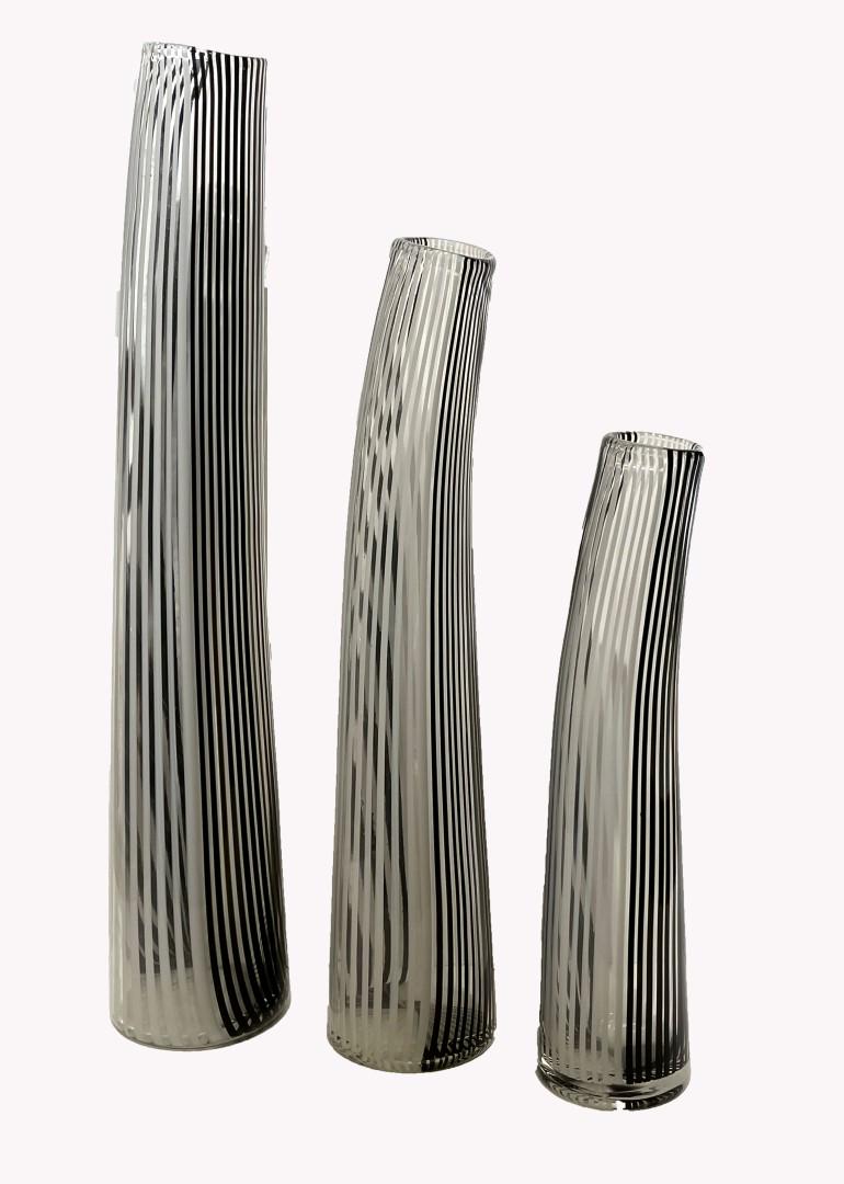 Three(3) Dino Martens Murano Glass Cylindrical Vases (1 of 6)