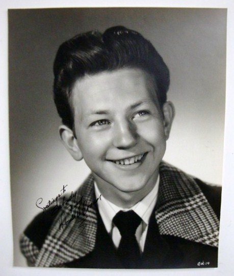 SIGNED DONALD O'CONNOR ISP: Signed in black ink Greetings to Ed Hally From Donald O'Connor 10 1/4 x 12 1/4 VF