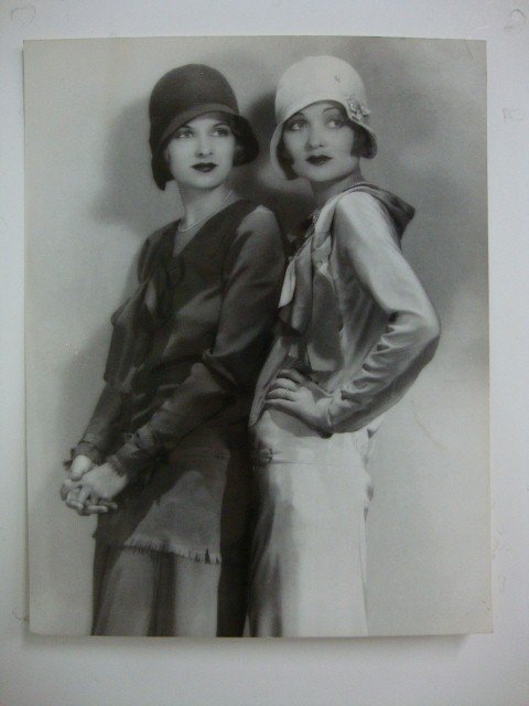 CONSTANCE BENNETT MOVIE STILLS, 1930'S (55): Cardstock 3/4 length glamour photo(1); Childhood photo w/ publicity snipe at back-RKO Pictures Star at 6 years(1); Beoman N.Y. c/u publicity portrait(1); 1925 movie still(1); Code of the West-1925(1);